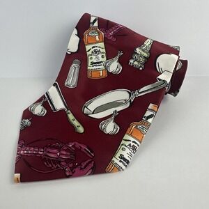 Romario Manzini® Men's Chef Cooking Kitchen  PRINTED DESIGN TIE